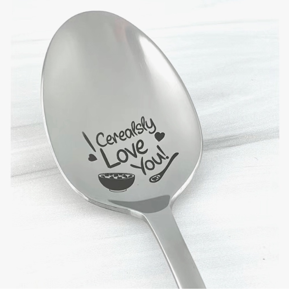 Valentine’s spoon - Long-handled cereal lover spoon - Picture 1 of 3